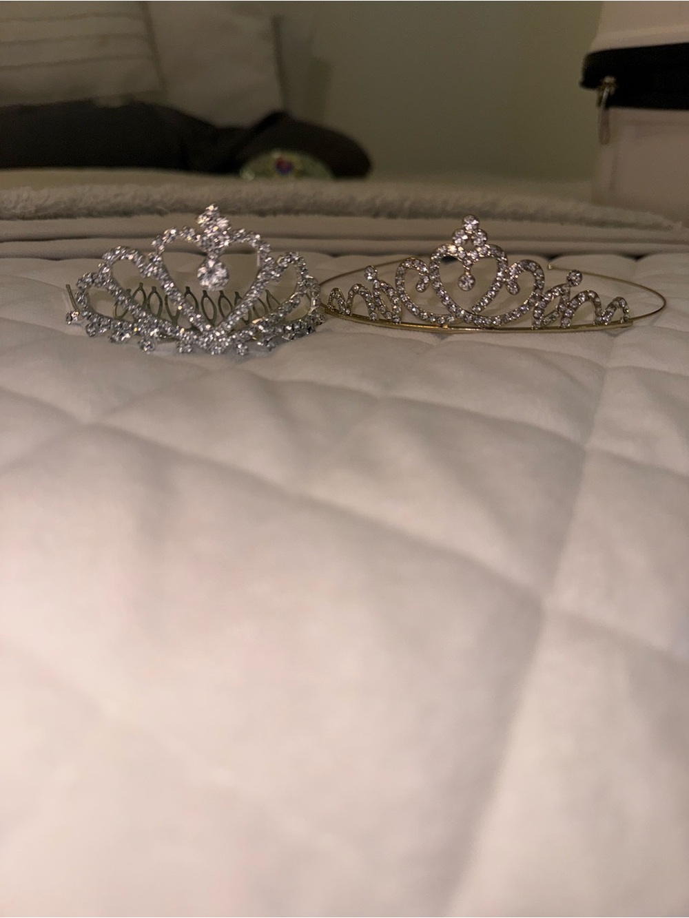 Sparkling Silver and Gold Kids Tiara Set - Elegant Rhinestone Crowns